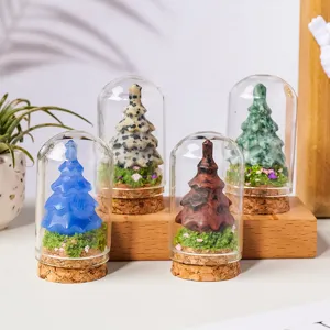 Sapin de Noël en cristal naturel bouteille à souhaits dôme en verre décoration de fête