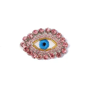 DIY handgemaakte kralen geborduurde oog patch strass applicatie voor kleding tassen.