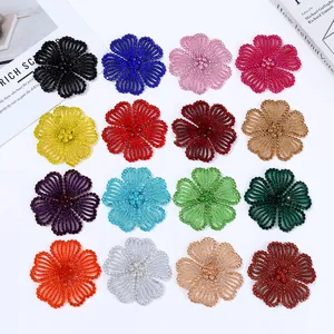 Rhinestone Camellia Flower Hairpin Alloy Sparkling Shoe Flower Clothing Accessories DIY Decorative Applique