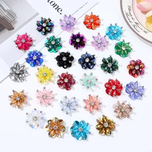 Bunte Kristallblumen Strass Applikationen für DIY Kleidung Dekoration und Handwerk Zubehör.