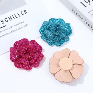 3D rhinestone rose flower accessories for handmade DIY shoes hats bags clothing crafts