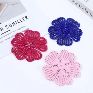 3pcs Rhinestone Flower Shoe Charms DIY Craft Accessories Garment Patch Applique Items