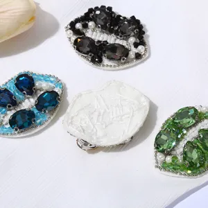 Handmade beaded lip patches DIY apparel accessories decorative clothing bag shoe craft patches