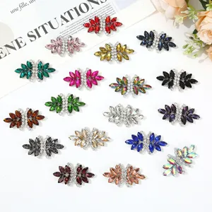 Rhinestone Bowknot Patches Crystal Glass Bow Applique DIY Garment Accessories For Women Clothes Hats Shoes Bag Decoration