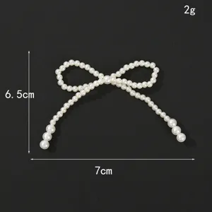 Korean style pearl bow DIY jewelry accessory for phone case and headwear decor.