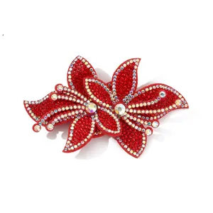 Multicolor Rhinestone Crystal Orchid Patch DIY Fashion Women Shoes Hats Garment Accessories Decorative Applique