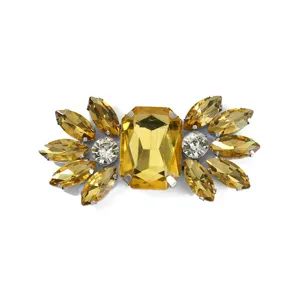 Crystal rhinestone shoe buckle sparkling glass diamond apparel accessory for DIY fashion crafts