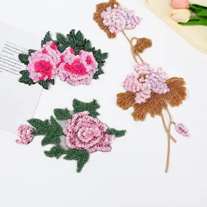 Classical Floral Sequin Embroidery Patch DIY Decorative Applique For Garment Clothing Shoes Hats Bags Accessories