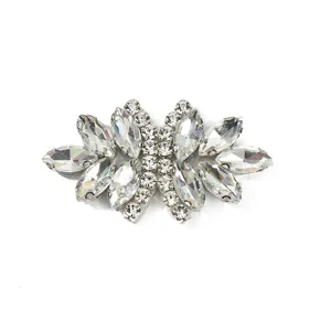 Crystal rhinestone bow patch, sparkling glass diamond apparel accessory for shoes and clothes.