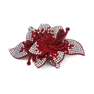 Sparkling rhinestone flower fabric patch appliques for shoes bags garments accessories