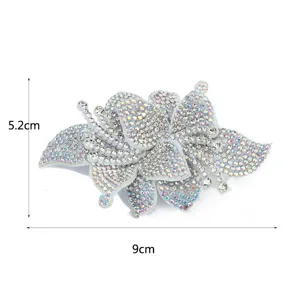 Sparkling rhinestone flower shoe patch crystal applique for DIY shoe and garment accessory