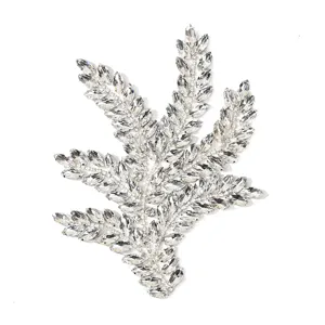 Strass Blatt Applikation Kristall Markise Aufnäher DIY Haarschmuck Brautkleid Kleidung