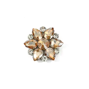 Exquisite rhinestone flower patch with sparkling crystal stones for DIY crafts apparel.