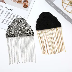 Fashion rhinestone tassel cloud epaulets retro apparel clothing accessories decoration