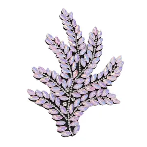 Strass blad applicatie kristal patch voor trouwjurk DIY haaraccessoires decoratie.