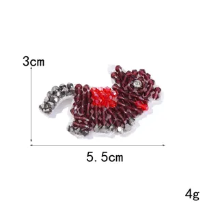 Handgemachte Perlen Pony Aufnäher Strass DIY Bekleidung Zubehör Tasche Dekoration