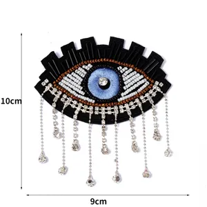 Boze oog kraal patch strass kwast geborduurde kledingaccessoire doe-het-zelf badge