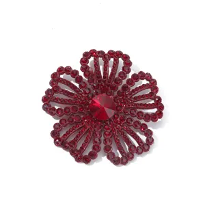 Rode Strass Bloem Patch DIY Handgemaakte 3D Roos Applicatie voor Kleding Accessoires