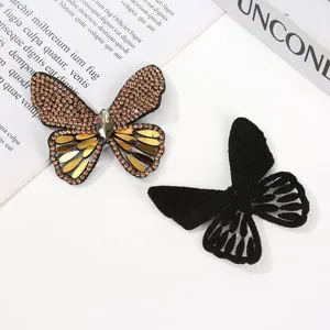 Rhinestone butterfly DIY hair clips and apparel decoration accessories for handmade craft projects.