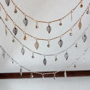 Catena con Nappa in Rame DIY Accessori per la Creazione di Gioielli Catena con Foglia Cava di Strass Catena Artigianale Galvanizzata