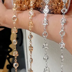 DIY butterfly chain jewelry making supplies 6mm glass butterfly link chain copper findings