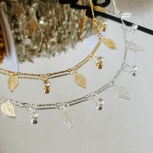 DIY catena di foglie accessori per gioielli rame alta ritenzione del colore nappe