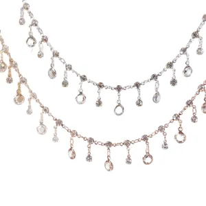 Rhinestone chain DIY clothing accessories crystal fringe trim pendant jewelry making