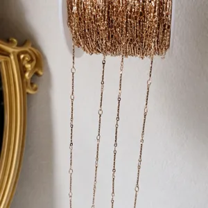 Catena color oro sfaccettata DIY per creazione di gioielli alta tenuta di colore catena base