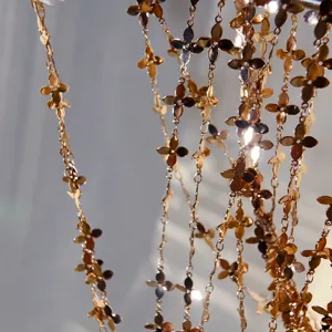 Elegante catena a quadrifoglio in rame fai-da-te nappa accessori per capelli e gioielli