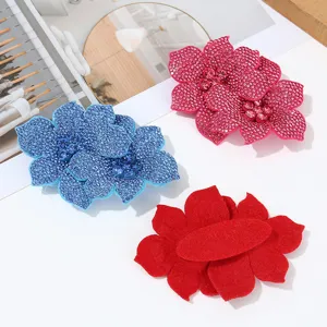 Rhinestone shoe flowers DIY handmade accessories crystal floral patches for shoes belts crafts