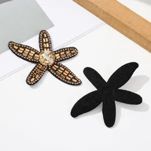 Squisito Strass Stella Marina Fiocco Fiore Accessori Moda Gioielli Copricapo Abbigliamento Decorazione in Strass