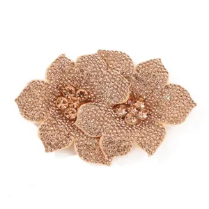 Exquisite champagne rhinestone flower detail, perfect DIY accessory for wedding shoes and belts.