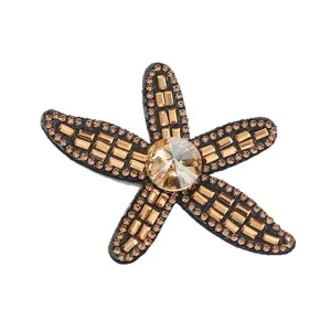 Accessorio per capelli con strass stella marina squisita applicazione di cristallo
