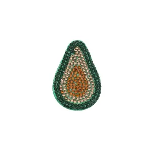 Rhinestone avocado patch clothing accessories sparkling crystal decorative badge for garments