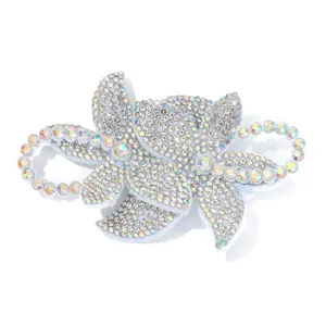 Glitzernde Strass Blumen Aufnäher DIY Kleidung Zubehör für Schuhe Taschen Dekoration Neu