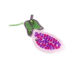 Handgemachte perlenbesetzte Frucht Form Aufnäher DIY Taschen Zubehör Kleidung Handwerk Dekor