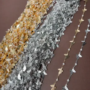 Accessori per catena di perle a farfalla fatti a mano, materiali per gioielli artigianali.