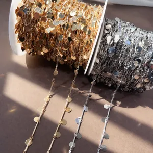 Gold and silver metal chain DIY jewelry making supplies, tassel components for hair accessories.