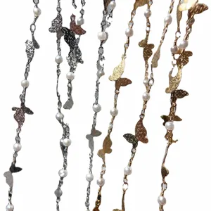Farfalla DIY accessori per gioielli perle catene fatto a mano collana braccialetto materiale