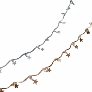 DIY copper star handmade chain trendy sweet cool style necklace jewelry accessory