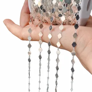 DIY silberne Diamant Metallkette für Vintage Hanfu Haarschmuck und Braut Schmuck Zubehör.
