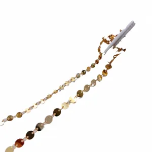 Catena paillettes rame 4-6mm catena dischi oro catena corpo fai da te accessori gioielli