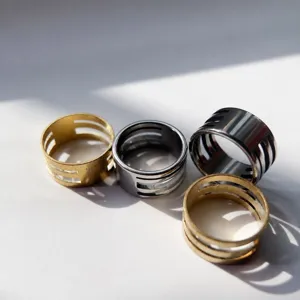 Edelstahl Ring Schnalle DIY Schmuck Zuebehoer Handgemachte Verbinder Offene Ringe Accessoires