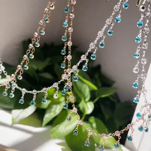 Catena per gioielli DIY strass cristallo rame dettaglio primo piano accessori creazione