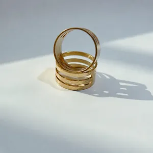 Edelstahl Mehrfacher Ring DIY Schmuckzubehör, elegantes goldenes Metall Finish Typ.