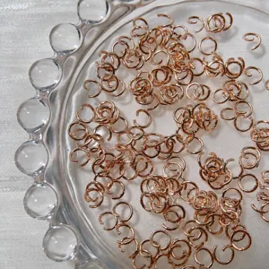 Anneaux de saut en or rose anneaux ouverts accessoires de bijoux DIY pour colliers et bracelets.