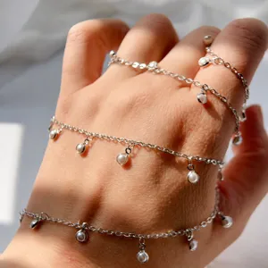 Catena di perle in rame fatta a mano accessori per capelli fai da te nappe eleganti