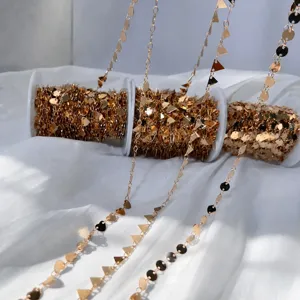 Reines Kupfer Stern Herz Dreieck Stück Kette DIY Schmuckzubehör Für Hanfu Haarnadel Und Quastenohren