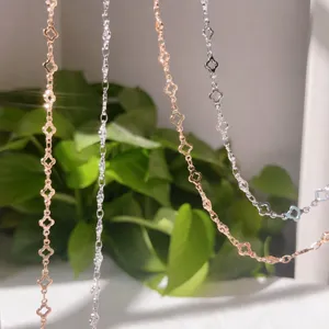 Catena in metallo a trifoglio cavo accessori fai da te per gioielli fatti a mano.