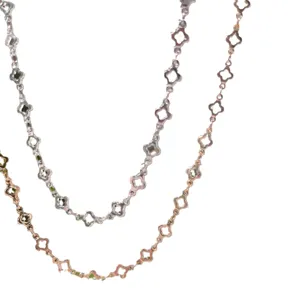 Catena in metallo a trifoglio cavo accessorio per gioielli fai da te collana bracciale.